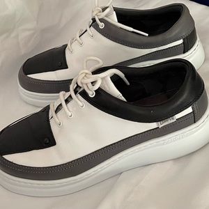 Camper Runner Up Black and White Leather Size 38